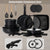22 pieces, non-stick, induction, dishwasher and oven safe, Black. Great gift for Christmas and Halloween.KIKCOIN.