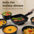 22 pieces, non-stick, induction, dishwasher and oven safe, Black. Great gift for Christmas and Halloween.KIKCOIN.