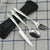 3-piece Stainless Steel Western Style Steak Knife Fork Spoon Creative Cloth Bag Portable Western Style Tableware Set Cutlery Set