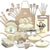 Marble Non-Stick Cookware Bakeware Set 54-Piece Multi-Sized Pots Pans with Lids Cool-Touch Handles Tempered Glass Lids Nylon