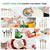 Marble Non-Stick Cookware Bakeware Set 54-Piece Multi-Sized Pots Pans with Lids Cool-Touch Handles Tempered Glass Lids Nylon