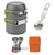 Camping Cookware Kit with Stove Outdoor Cooking Set with Knife Fork Spoon Outdoor Pot Travel Tableware Kitchen Hiking Picnic BBQ