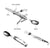 Outdoor Tableware Multi-function Portable Knife Fork Spoon Bottle Opener Foldable Cutlery Camping Equipment