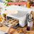 2025 New Beautiful Infrared Air Fry Toaster Oven, 9-Slice, 1800 W, White Icing