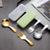 Outdoor Tourism 304 Stainless Steel Portable Tableware, CHILDREN'S Tableware, Dessert Tableware, Spoon and Fork Combination