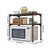 2 Layer Microware Oven Rack Shelf Organizer Mounted Kitchen Utensil Countertop Tableware Storage Home Organiser Toaster  Shelves